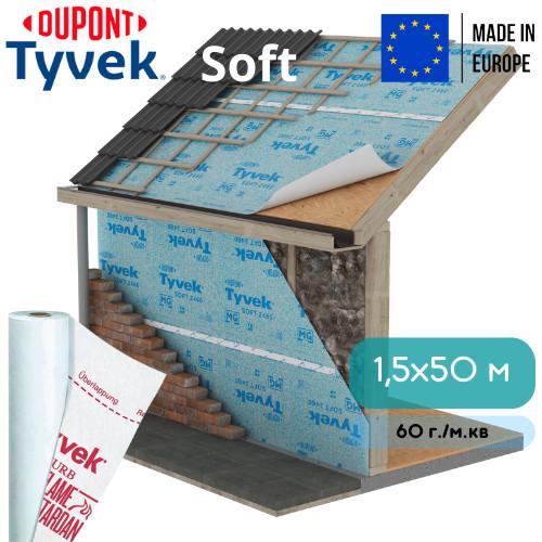 Супердиффузионная мембрана Tyvek Soft 1,5х50 м (8914995) - фото 9