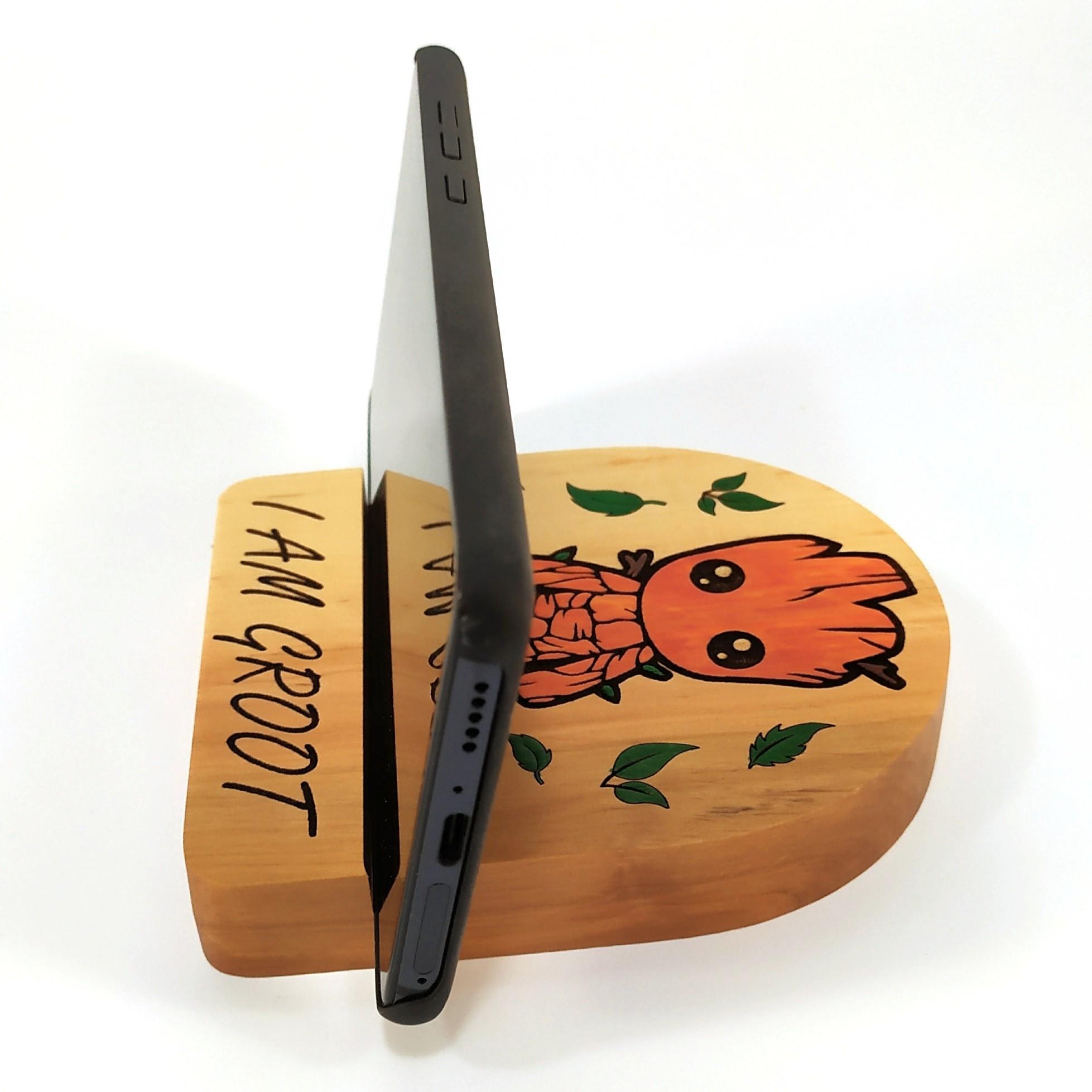 Подставка для телефона Майстерня містера Томаса I AM GROOT 12х10 см Оранжевый - фото 4