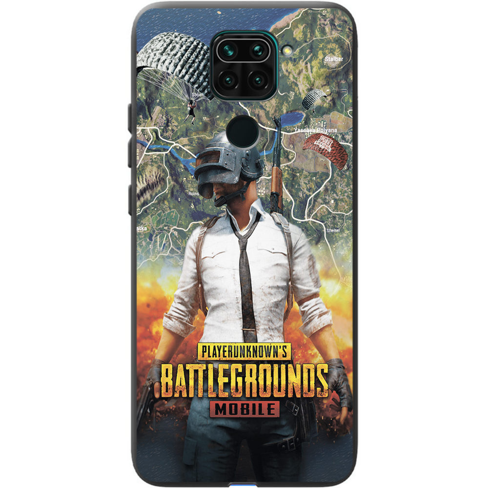 Чехол с рисунком Boxface Xiaomi Redmi Note 9 PUBG Mobile Черный силикон (39801-up2309-41087) - фото 1