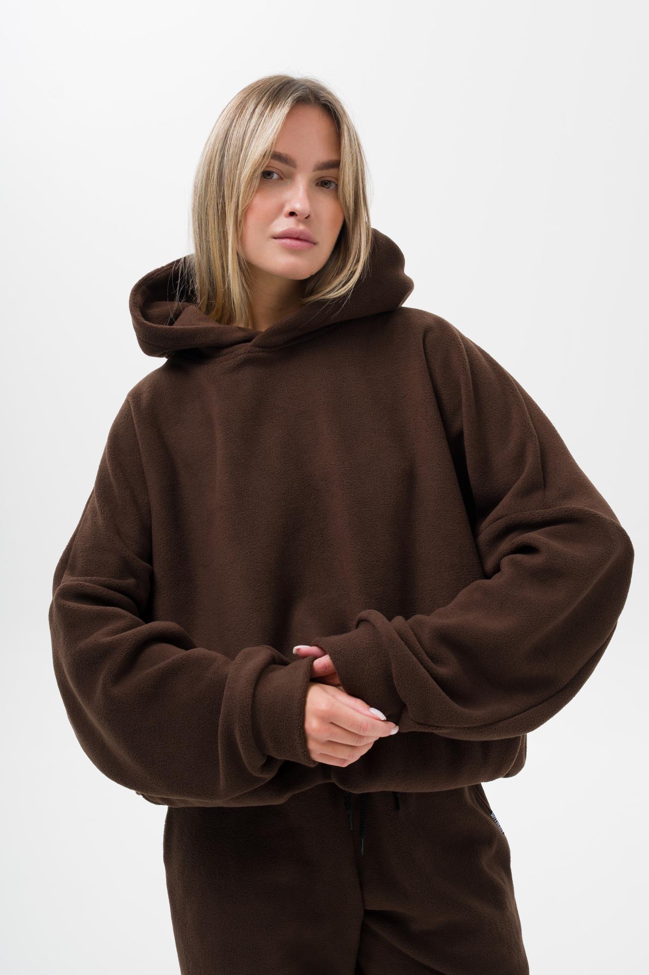 Худи Оверсайз с капюшоном Without Brand Soprano Brown (8055984) - фото 5 Худи Оверсайз с капюшоном Without Brand Soprano Brown (8055984) - фото 5