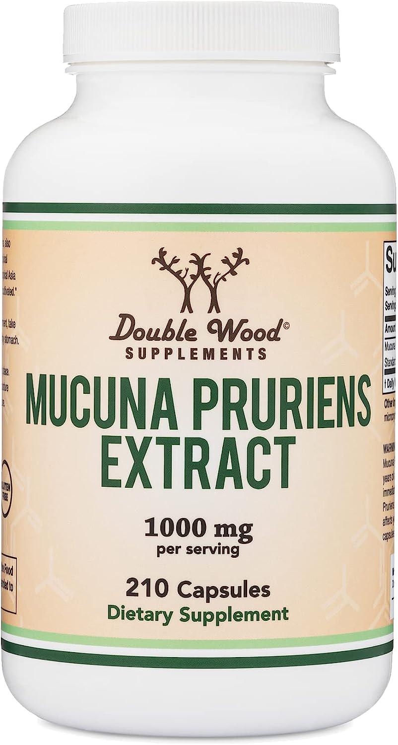 Экстракт Мукуны Double Wood Supplements Mucuna Pruriens Extract 1000 mg 210 caps