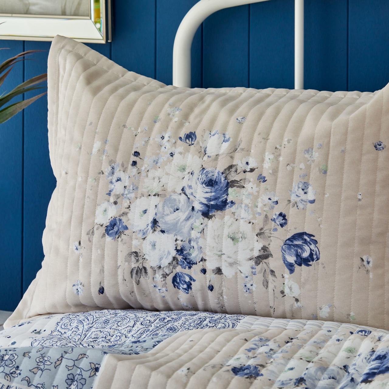 Покривало стьобане з наволочками Karaca Home Adela mavi 230х240 Синій (svt-2000022298452) - фото 2 Покривало стьобане з наволочками Karaca Home Adela mavi 230х240 Синій (svt-2000022298452) - фото 2