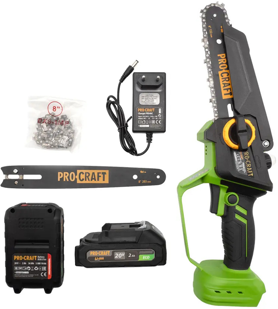 Пила цепная PRO-CRAFT PKA-46 с 2 АКБ/зарядным устройством и кейсом (030046) Пила цепная PRO-CRAFT PKA-46 с 2 АКБ/зарядным устройством и кейсом (030046)