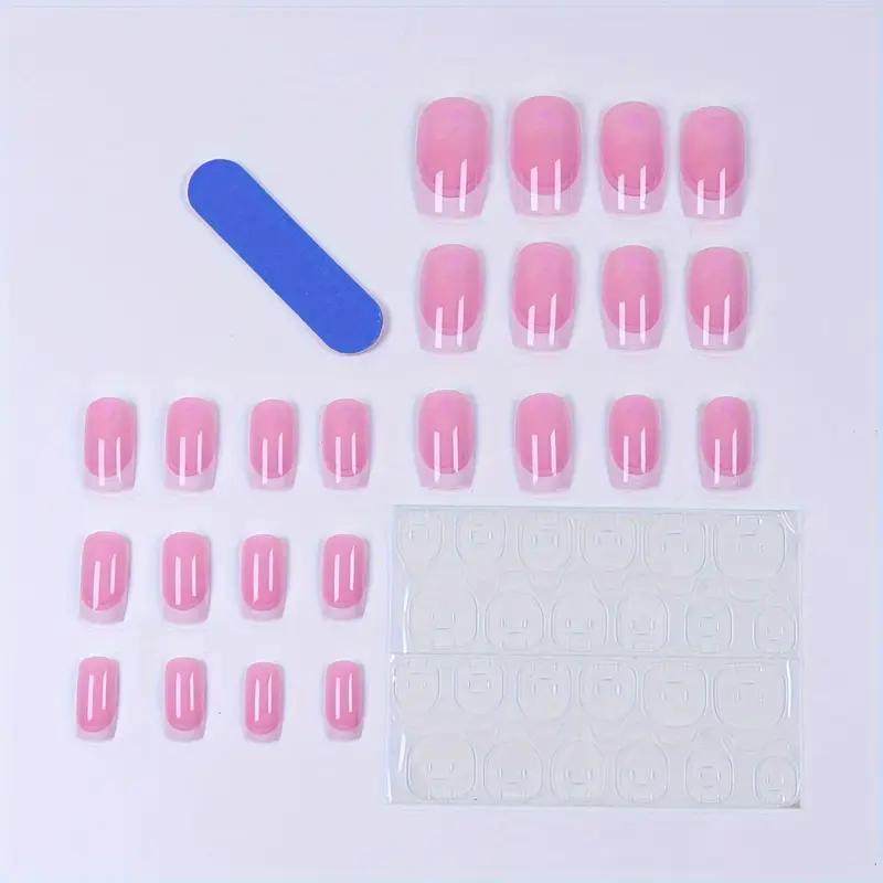 Нігті накладні френч із сердечками з клейовими пластинами 24 шт. Білий з рожевим (27086309) - фото 5 Нігті накладні френч із сердечками з клейовими пластинами 24 шт. Білий з рожевим (27086309) - фото 5