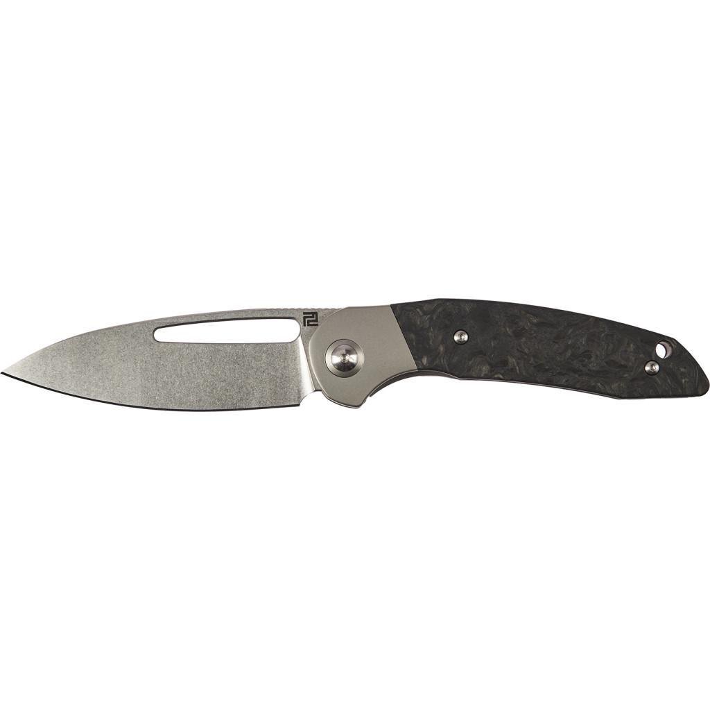 Ніж складаний мисливський Artisan Tylos S35VN Titanium and Marbled CF (m416529)