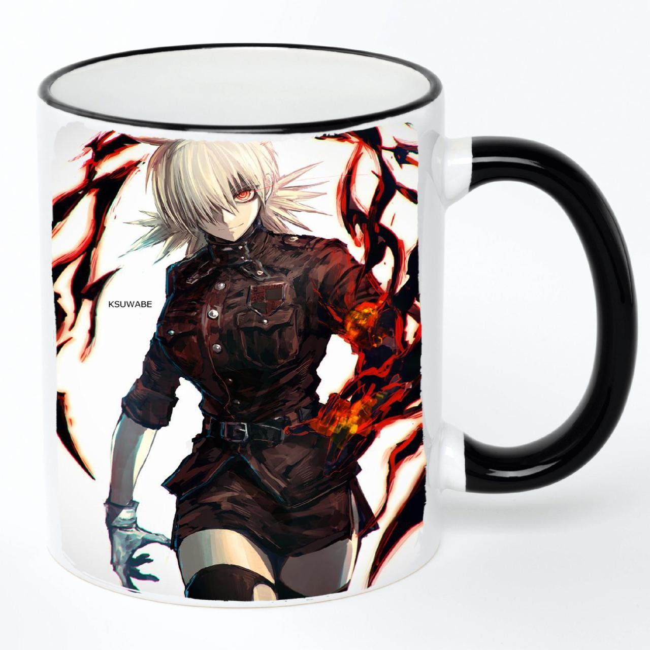 Чашка керамическая Аниме Хеллсинг №003 330 мл Белый/Черный (24962177)