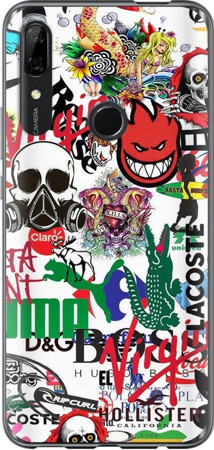 Чехол на Huawei P Smart Z Many different logos (4022u-1704-42517)