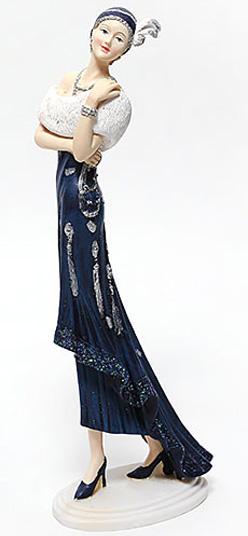 Декоративная статуэтка Девушка-ретро 31,5 см