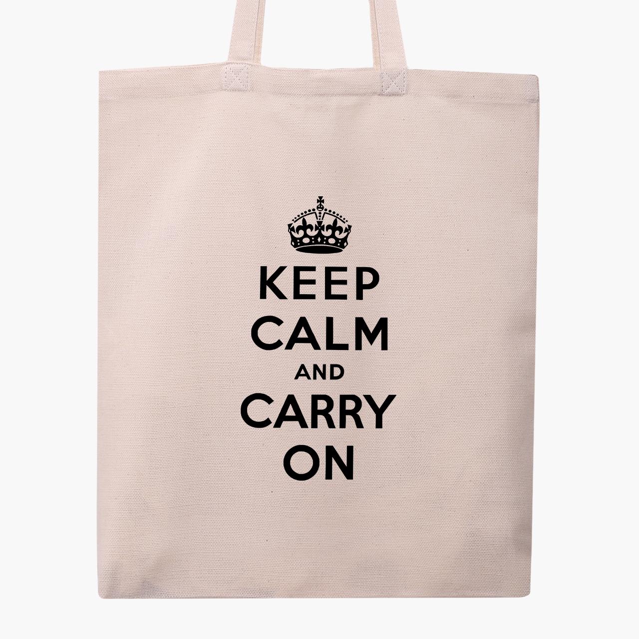 Еко сумка шоппер Keep Calm 41x35 см Бежевий (9227-2009-WT) - фото 4