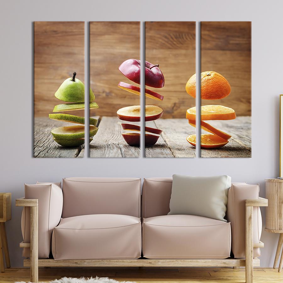 Картина модульная из 4 частей Яркие фрукты XL 209x133 см (290-41)
