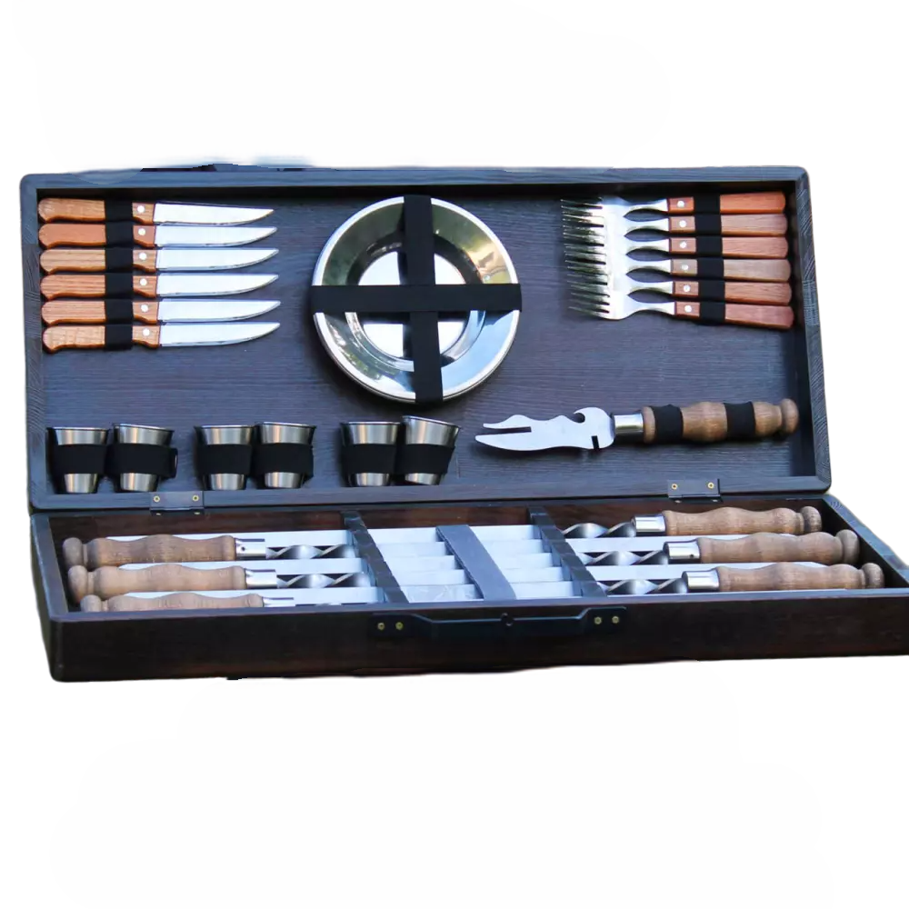 Набор шампуров Бодрый в деревянной коробке (14-2-SP00393)