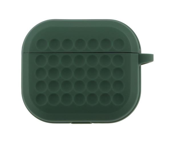 Чехол-футляр для наушников Silicone Fashion Case with Hook для Airpods 3 Dark Green