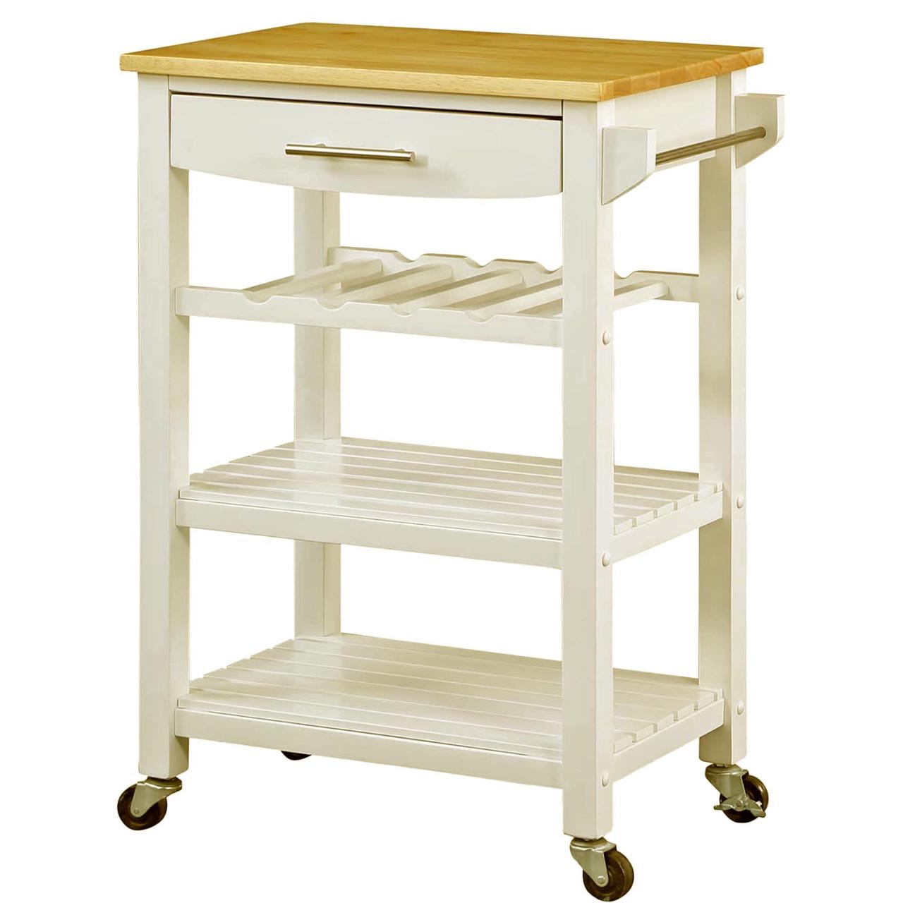 Стіл-візок з дерева Нелвіл Зефір/Каррі (СТЛ-00282003)