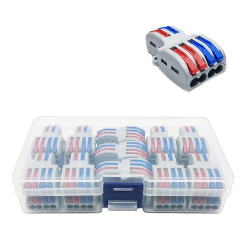 Набор клемм Tactix 0,08-4 мм2 32А 1-2+1-2 разветвитель одинарная 39х22,5х14,5 мм 22 шт. Разноцветный (SPL-42-22box)