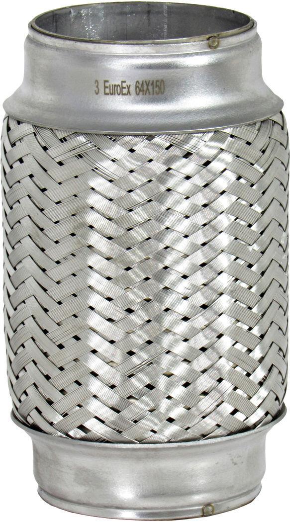 Гофра глушителя EuroEx 3-х шаровая длинный фланец 64х150 мм (64X150)