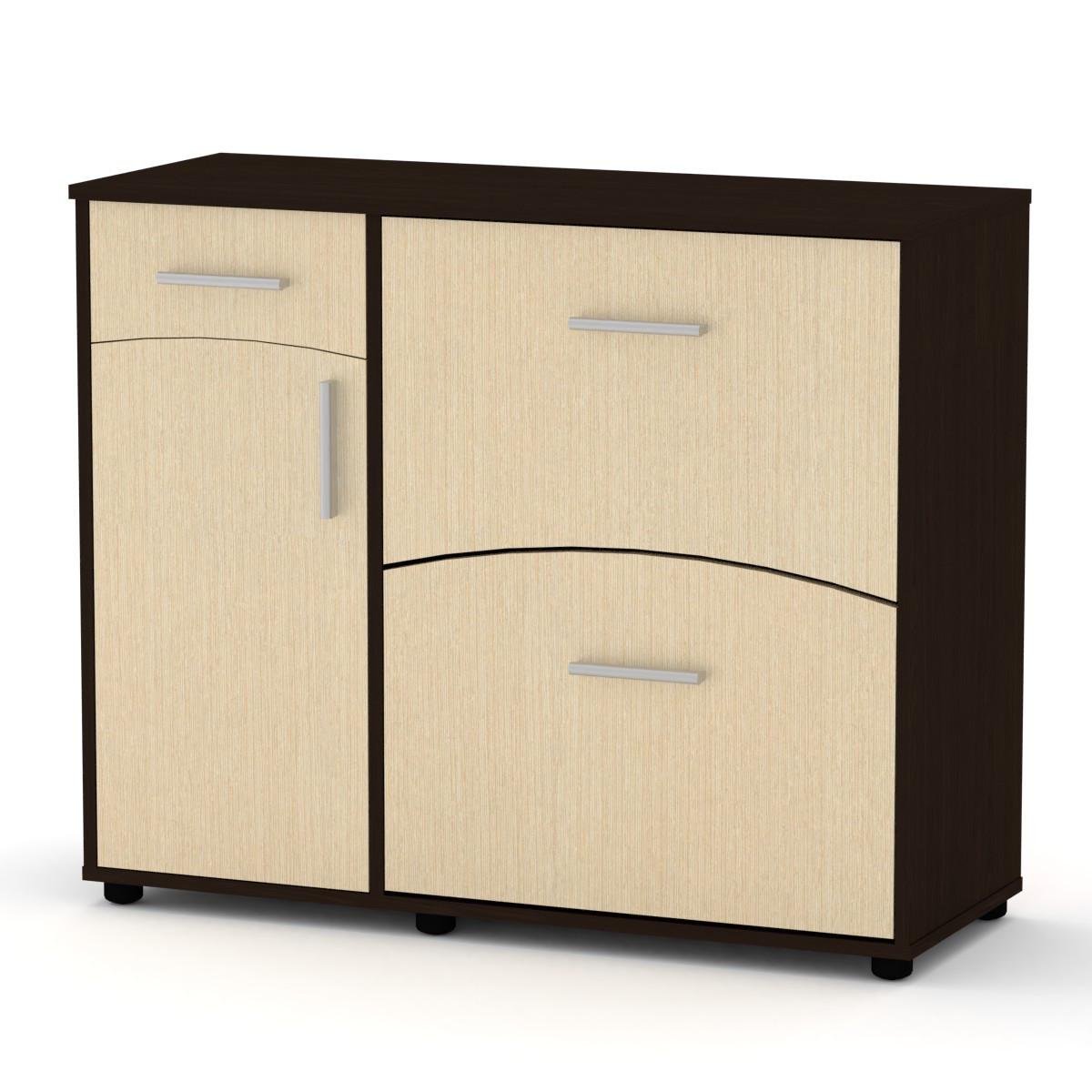 Тумба под обувь Компанит SC-5 99х38х82 см Венге комби (28443087) - фото 1 Тумба под обувь Компанит SC-5 99х38х82 см Венге комби (28443087) - фото 1