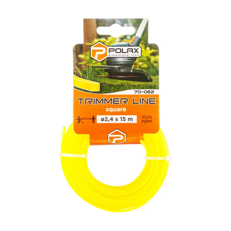 Жилка для триммера Polax "Квадрат" 2,4 мм 15 м (70-062)