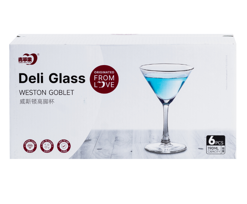 Набір келихів для мартіні 6 шт. по 190 мл Прозорий - фото 4 Набір келихів для мартіні 6 шт. по 190 мл Прозорий - фото 4