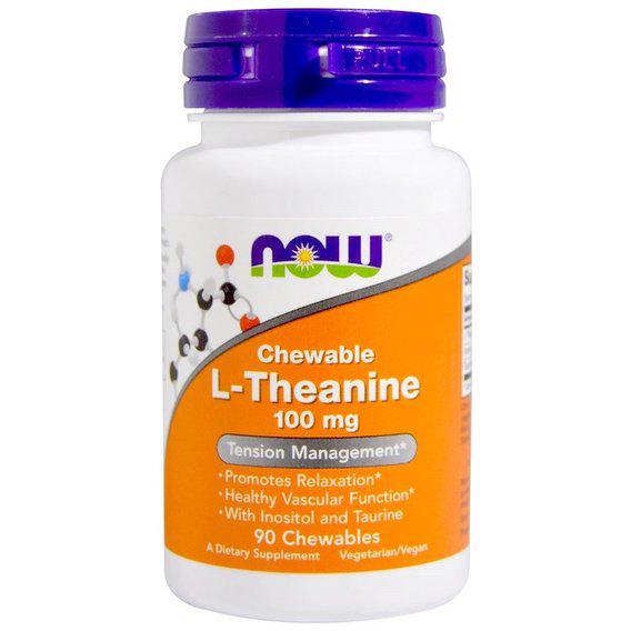 Теанін NOW Foods L-Theanine 100 мг 90 Chewables NF0144