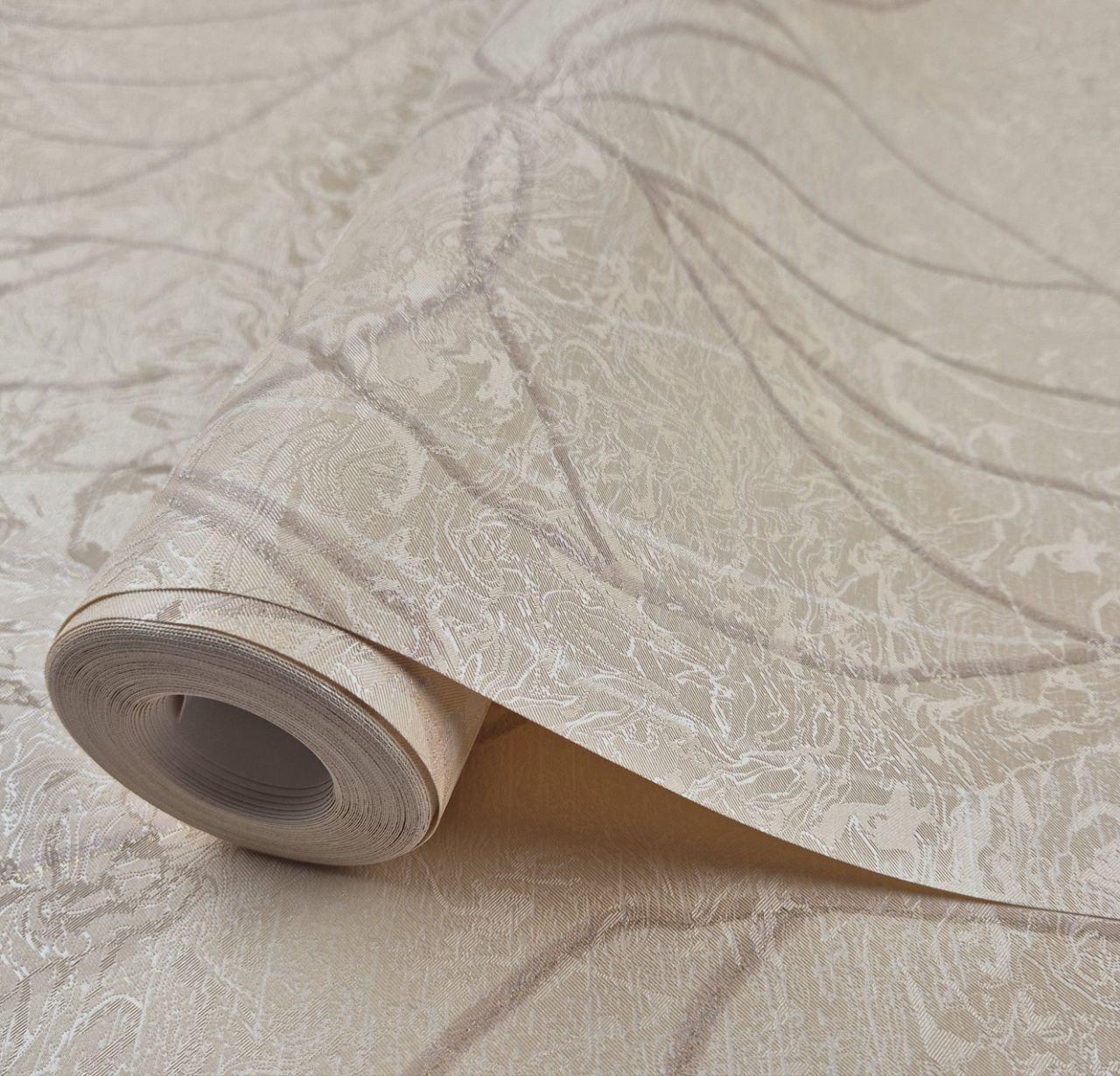 Обои виниловые на флизелине для спальни/гостиной/прихожей Marburg 21832 0,53х10,05 м Бежевый (2896139752)