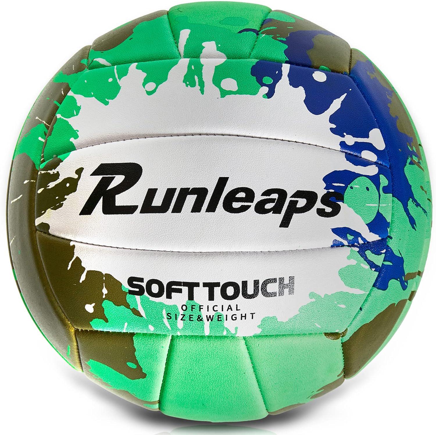 Мяч волейбольный Runleaps Green Blue size 5