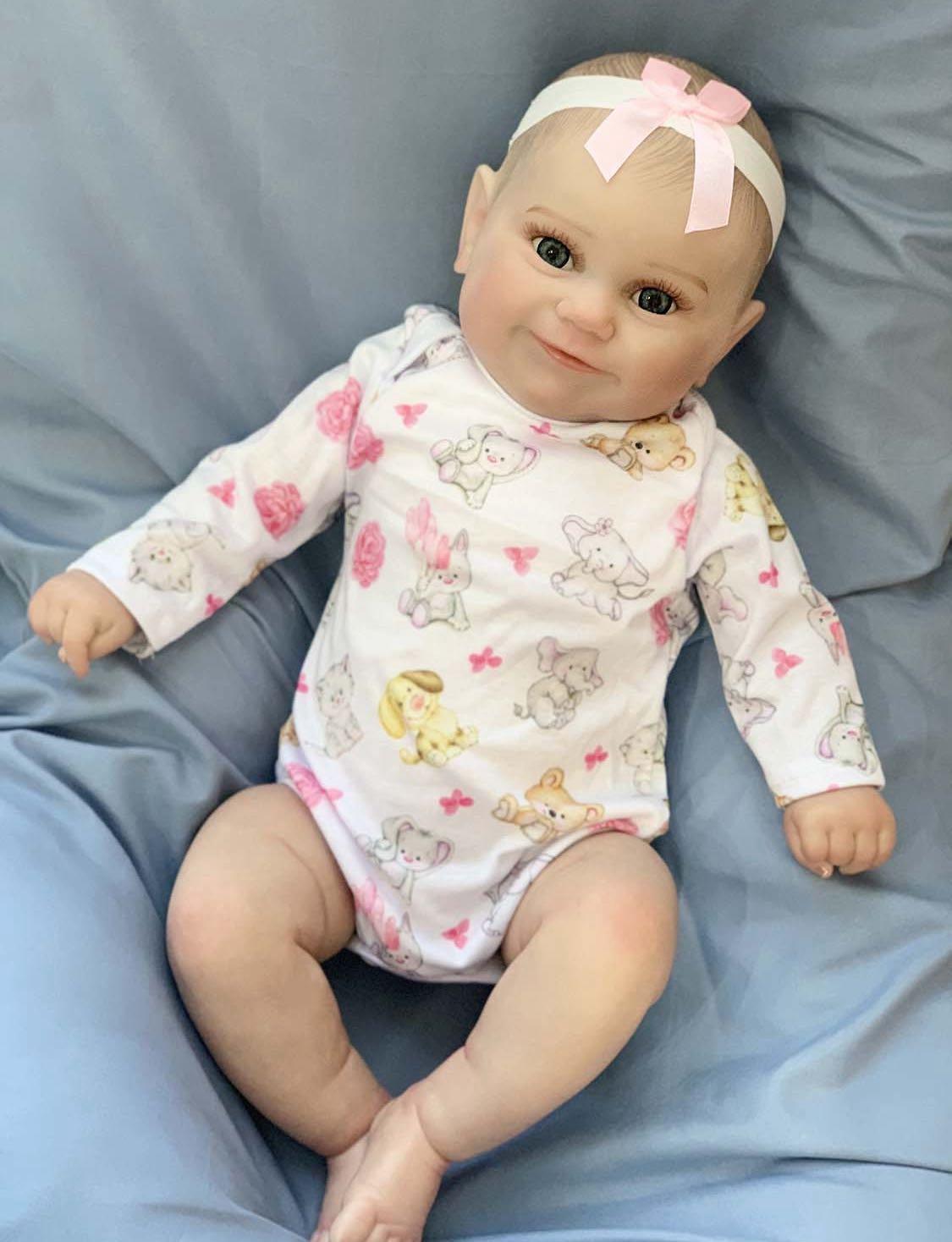 Кукла силиконовая коллекционная виниловая Reborn Новорожденная девочка Уля 50 см