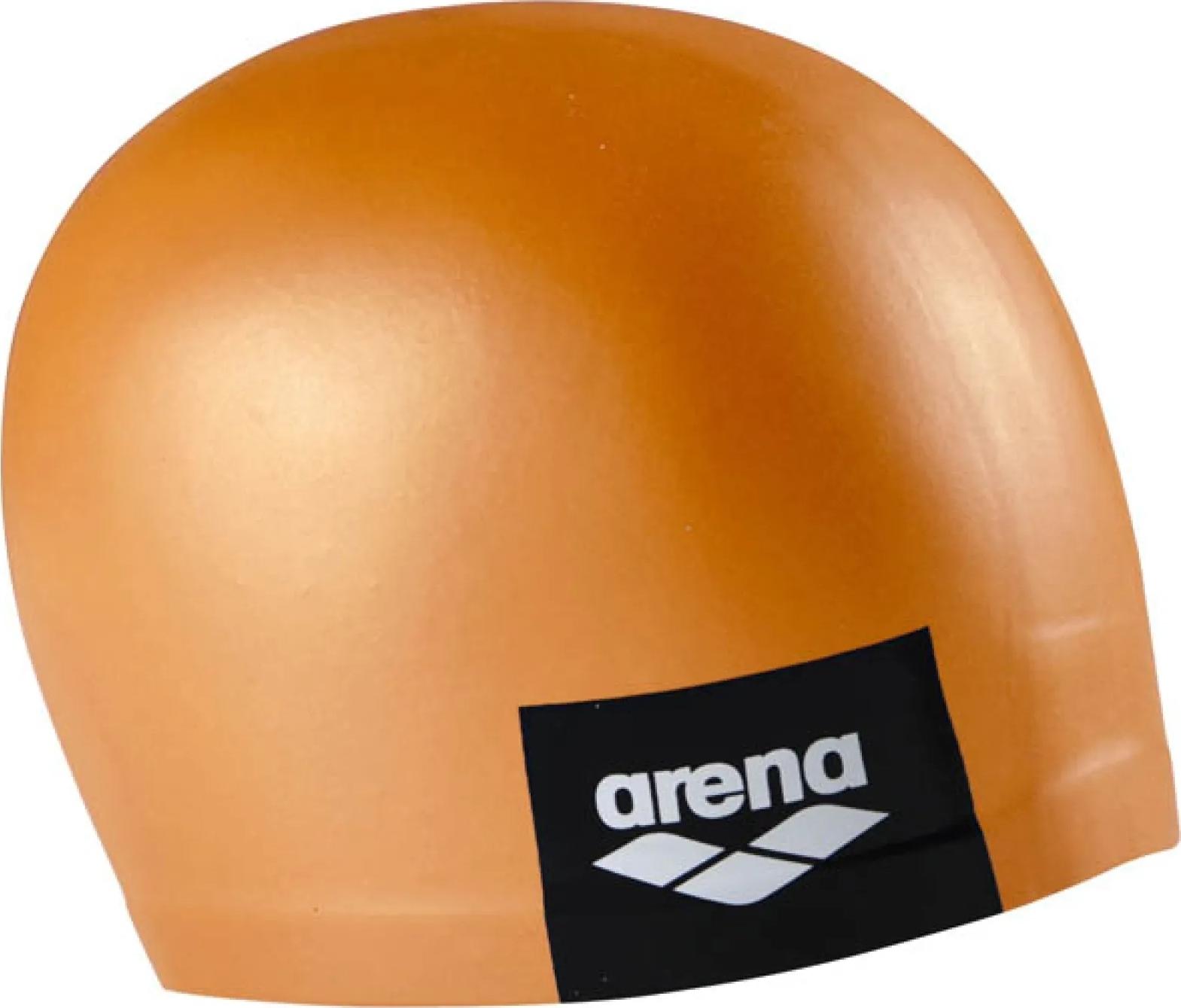 Шапочка для плавания Arena LOGO MOULDED CAP Оранжево-черный (001912-208) - фото 2