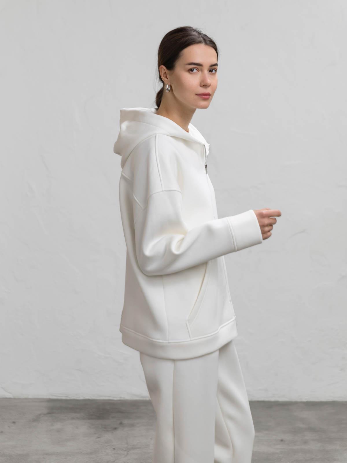 Худі жіноче з начосом на блискавці FROMUS XL/XXL Молочний (2646-17) - фото 5 Худі жіноче з начосом на блискавці FROMUS XL/XXL Молочний (2646-17) - фото 5