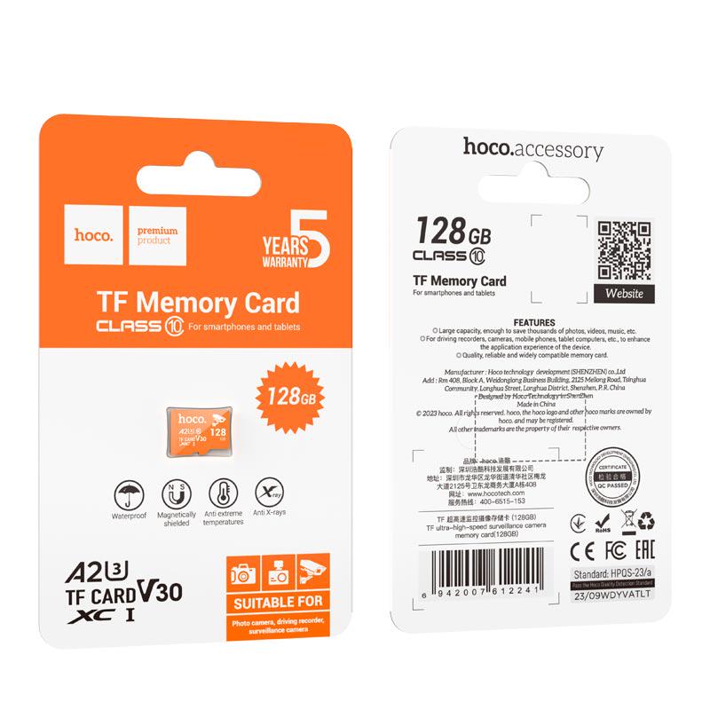 Карта памяти Hoco TF microSD 128 Гб Class 10 UHS-I (17536) - фото 4 Карта памяти Hoco TF microSD 128 Гб Class 10 UHS-I (17536) - фото 4