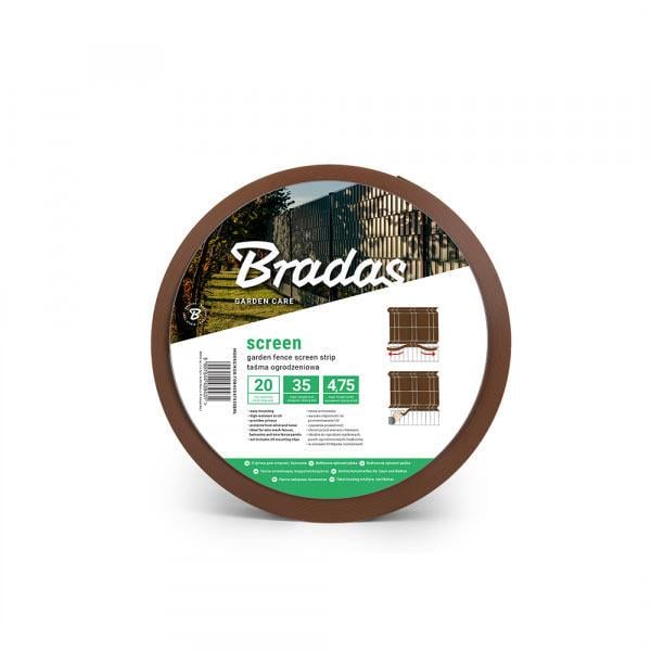 Стрічка огороджувальна балконна Bradas 4,75 см х 35 м 450 г/м2 20 затискачів Коричневий