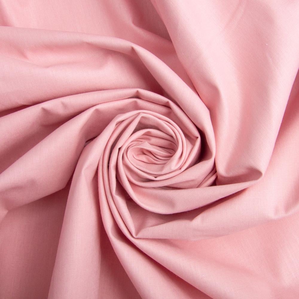 Ткань бязь ранфорс для постельного белья хлопок V-52 130 гр/м2 240 см Розовая пудра