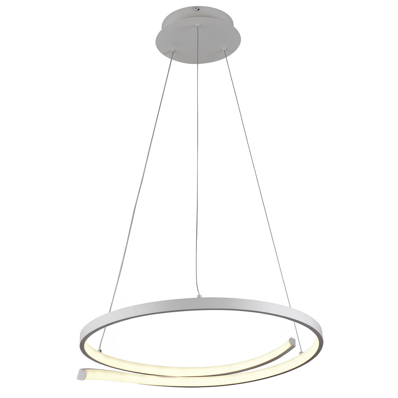 Люстра светодиодная Sirius 48W с акриловым плафоном 3000-6500K с пультом Белый (LCD3052 WT)