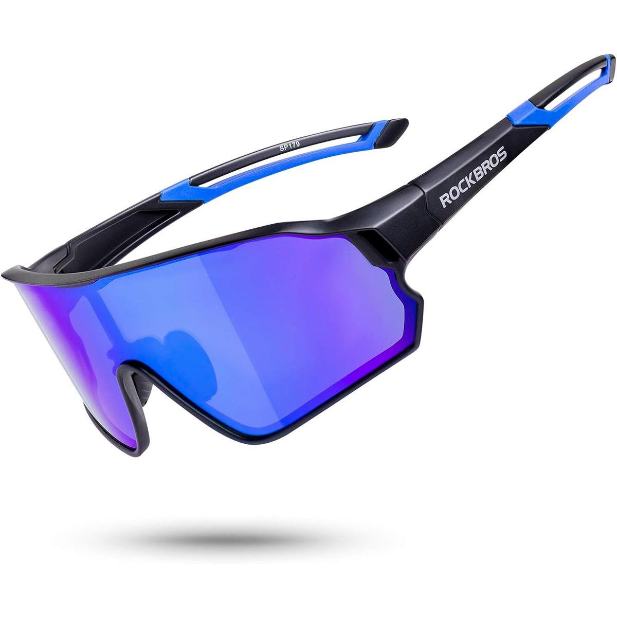 Спортивні сонцезахисні окуляри ROCKBROS 10138 поляризовані Чорний/Синій (RB-10138-3854)