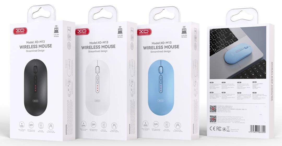 Компьютерная мышка Xo M13 Tri-mode Bluetooth Wireless Silent Черный (7106512) - фото 3