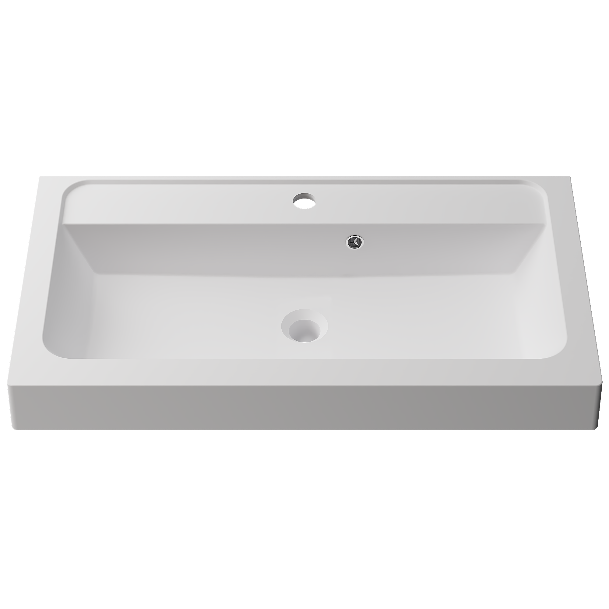 Раковина глянцевая врезная Amidicon Pandora 80 из литого камня 800х430 мм