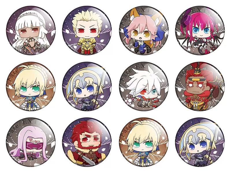 Набор значков Аниме Fate 12 шт. (NZN00380)