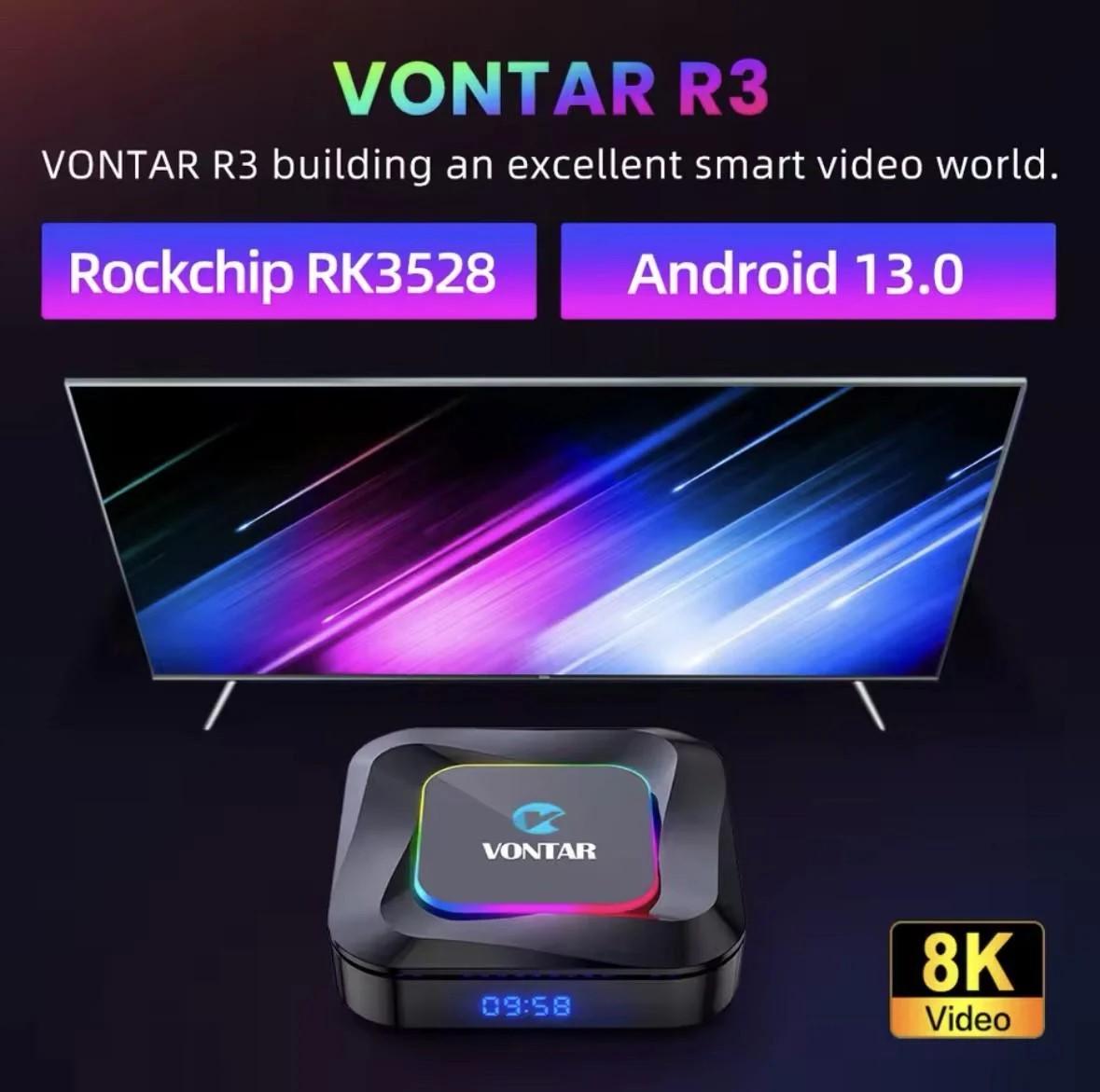 Смарт-приставка Vontar R3 4/64 Гб Android 13 RK3528 з підсвічуванням RGB налаштована - фото 8 Смарт-приставка Vontar R3 4/64 Гб Android 13 RK3528 з підсвічуванням RGB налаштована - фото 8