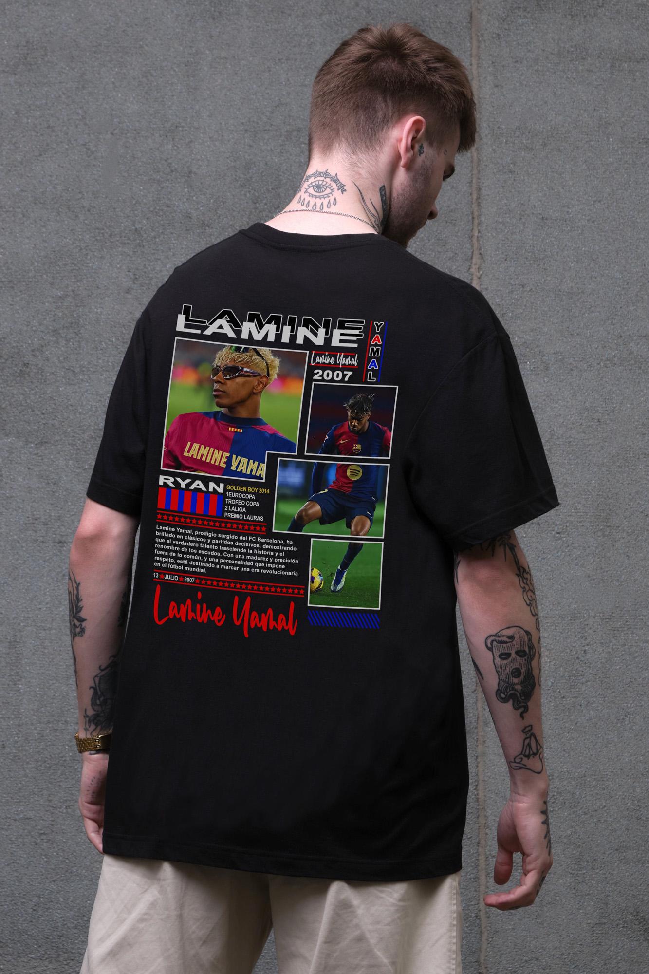 Футболка оверсайз Without З Принтом Lamine Yamal L/XL Black (L/XL8056257 8056258)