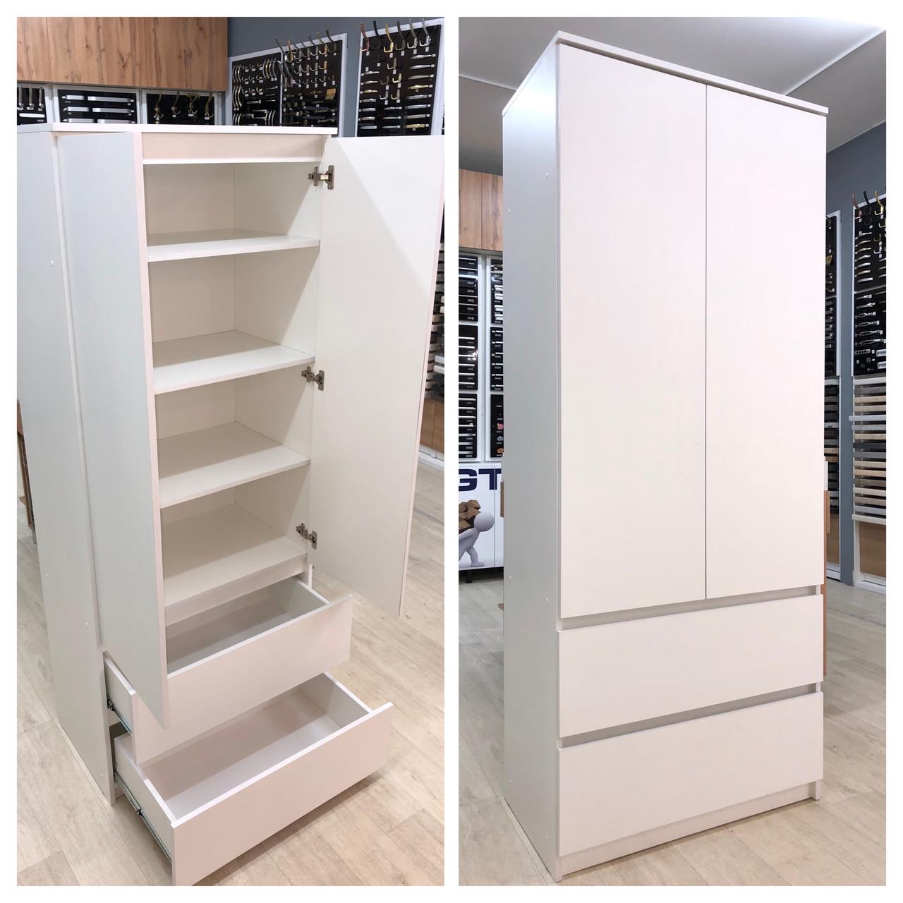 Шафа Кватро 2/2 з полицями 800х1990х470 мм Білий - фото 7 Шафа Кватро 2/2 з полицями 800х1990х470 мм Білий - фото 7