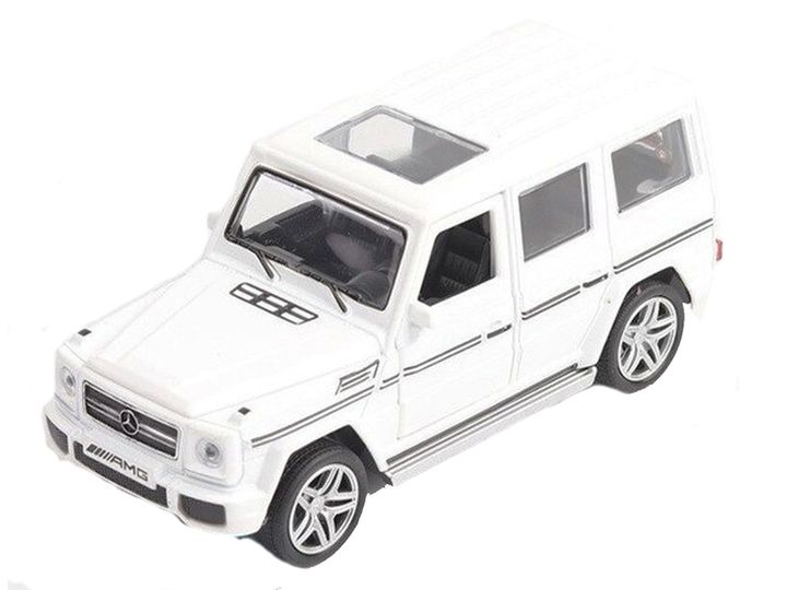 Іграшкова автомобільна моделька АвтоСвіт MERCEDES-BENZ G63 AMG інерційна з металу 20 см Білий (150-98-AP-1758WT)