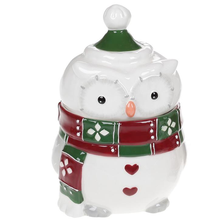 Банка керамическая BonaDi Мудрая сова 0,35 л Зеленый (834-307)