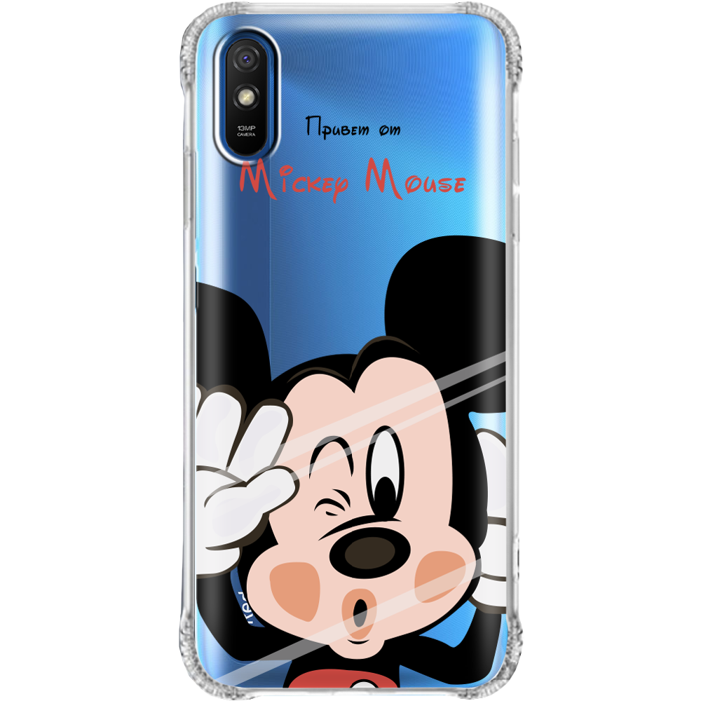Чехол BoxFace Xiaomi Redmi 9A Mister M Прозрачный противоударный силикон (40304-cc58-940304)