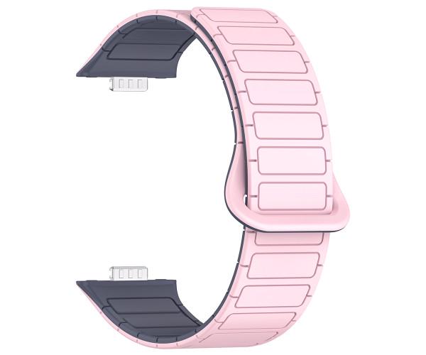 Ремінець Silicone Magnetic для смарт-годинників Xiaomi Smart Band 9 Pro Рожевий
