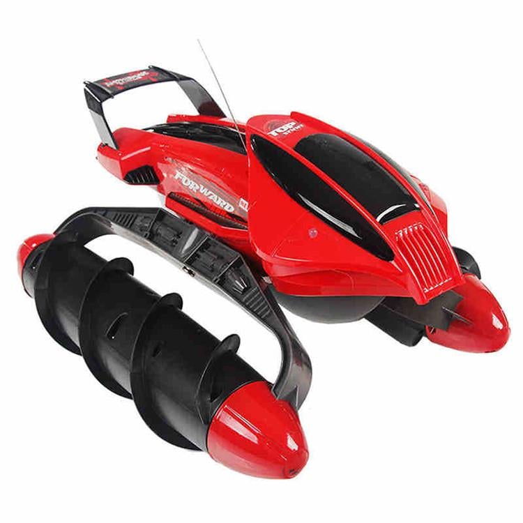 Радиоуправляемая игрушка XIONGQI Amphibious Stunt Car трюковый автомобиль-вездеход 51x20x36 см Красный