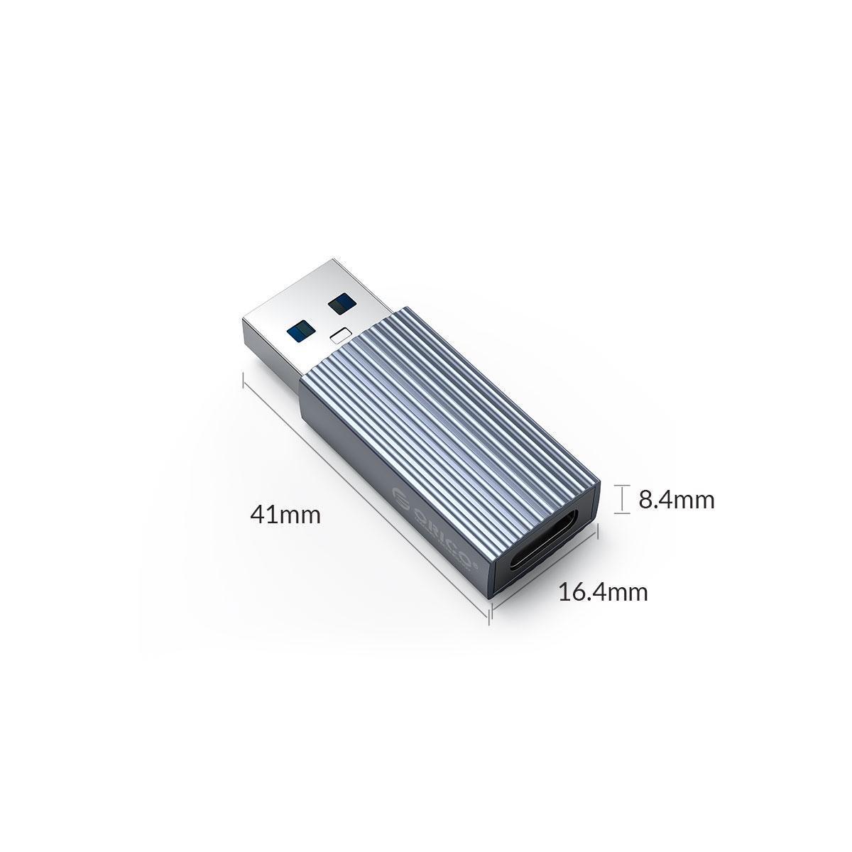 Кабель Orico USB-Type-C 10 Гбіт/с USB 3.1 15W USB-A на USB-C металевий Сірий (ORICO-AH-AC10-GY-BP) - фото 16