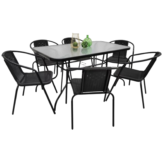 Комплект садовой мебели JUMI Garden Bistro стол 150x90 см и 6 кресел