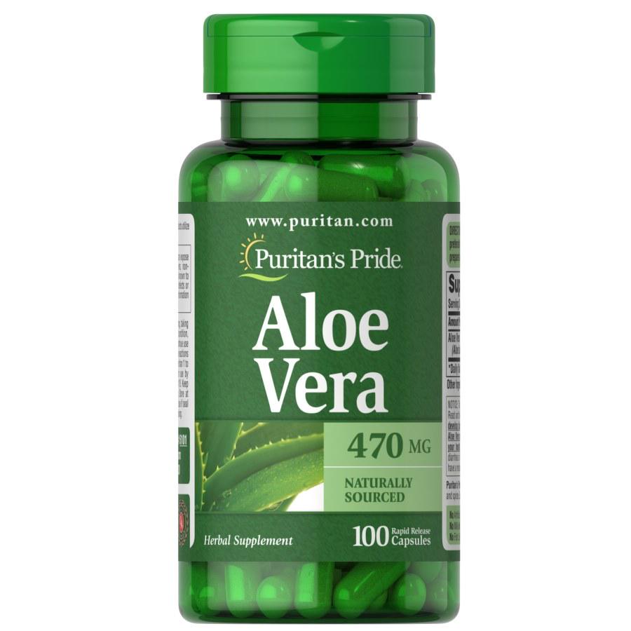 Натуральна добавка Puritan's Pride Aloe Vera 470 мг 100 капс. (8833)