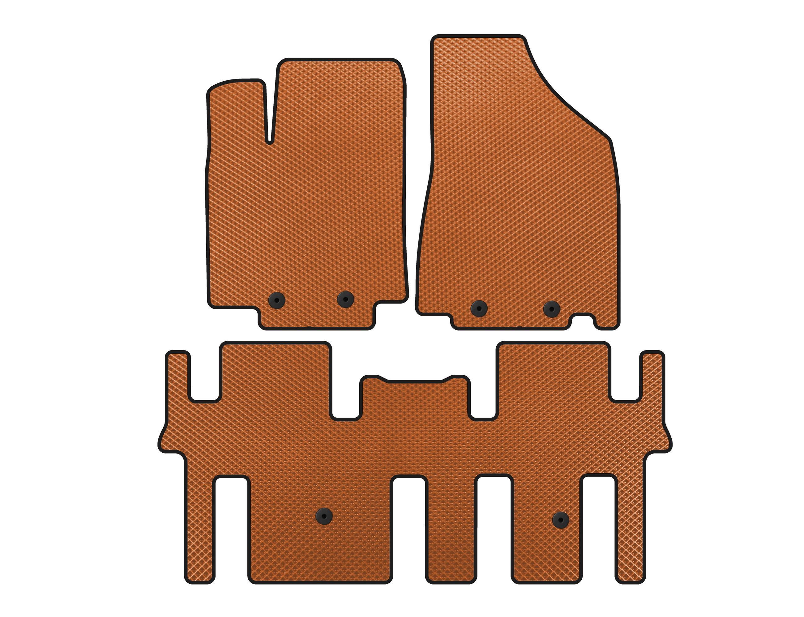 Коврики EVA Digital Designs для Nissan Pathfinder R52 2012-2021 гг. Оранжевый (144833)