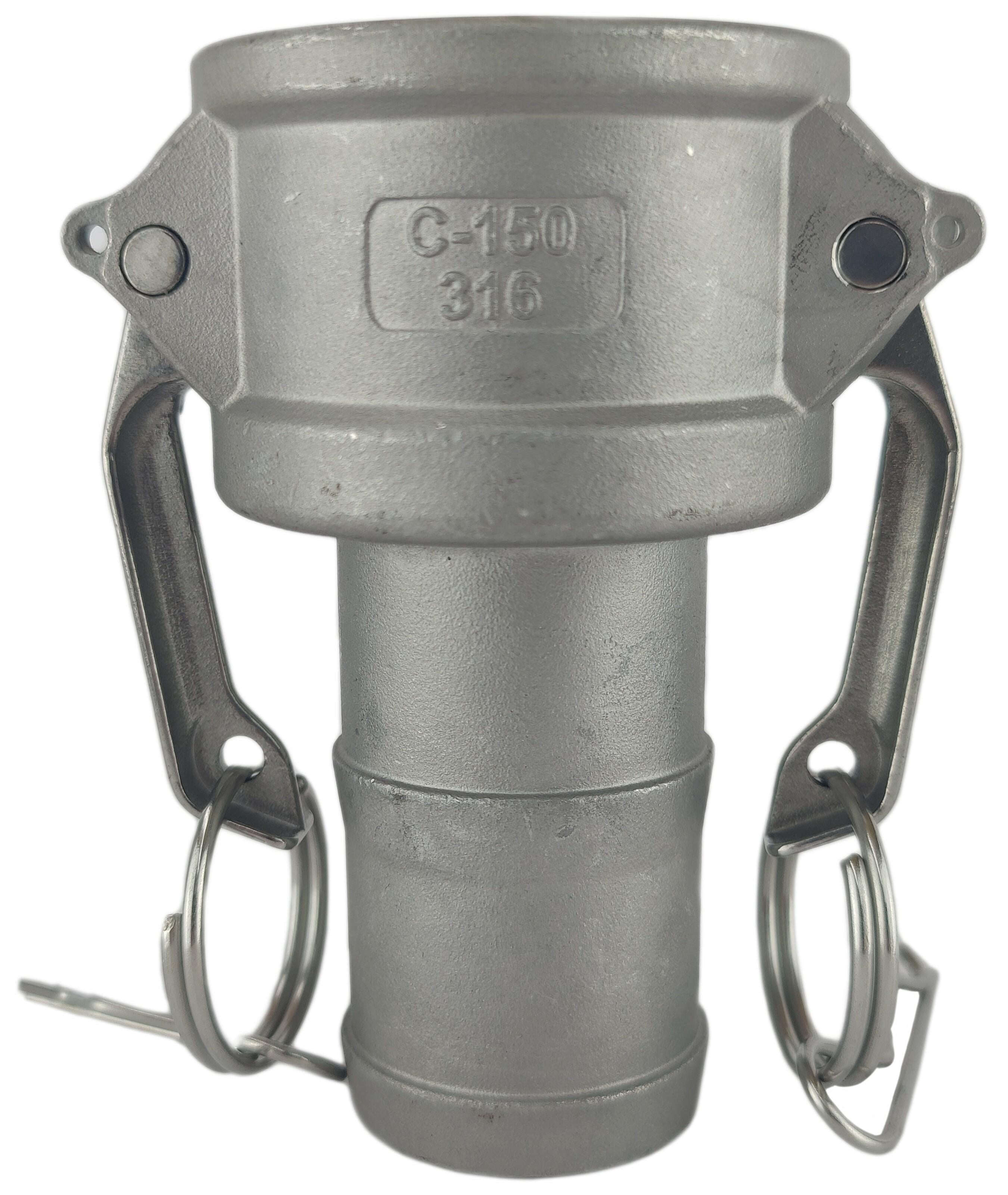 Муфта camlock под рукав 38 мм нержавеющая сталь C-150 1 1/2" (50222024) Муфта camlock под рукав 38 мм нержавеющая сталь C-150 1 1/2" (50222024)
