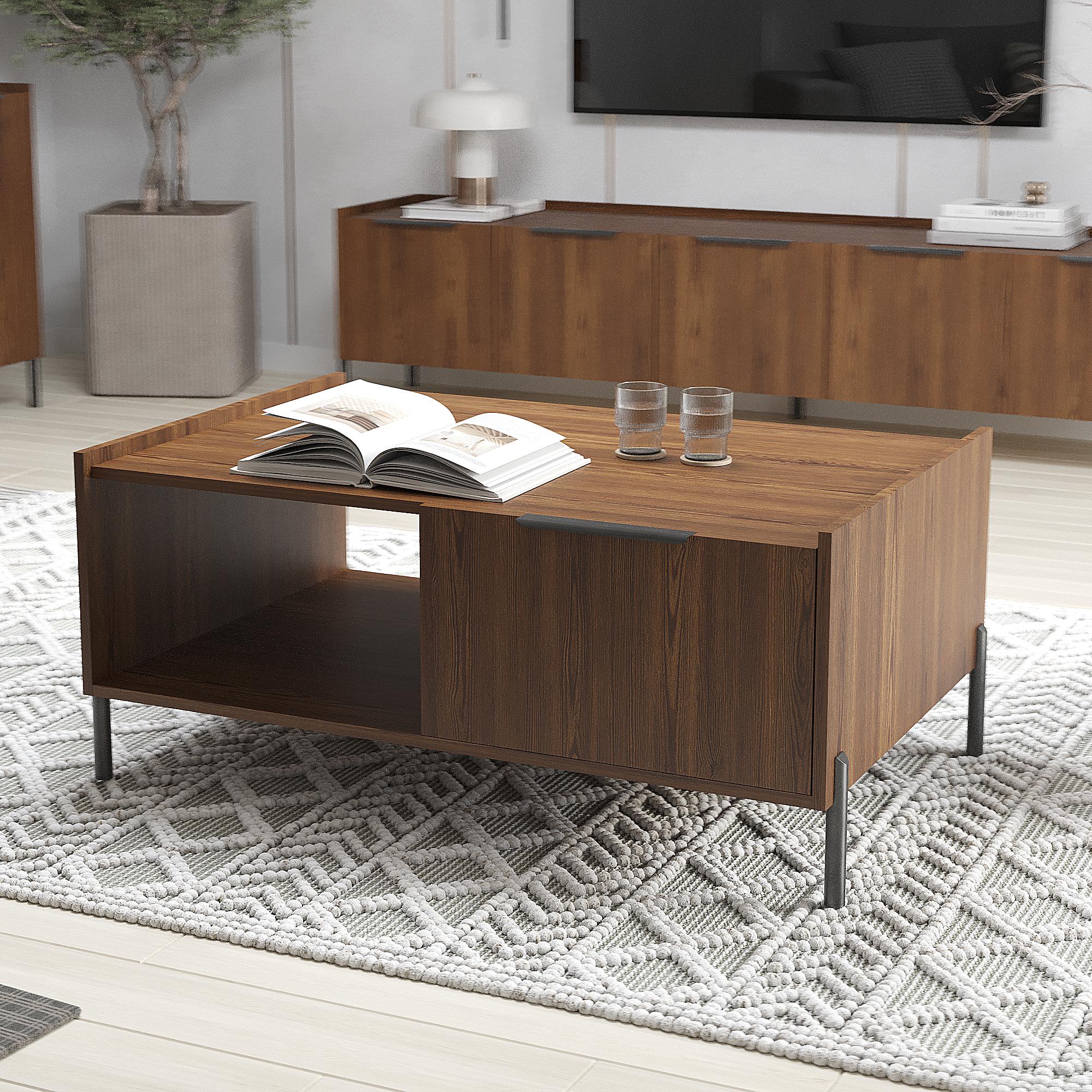 Журнальный столик Ларго с ящиком ЖС-Ларго 460х1040х680 мм Дуб Родос - фото 1